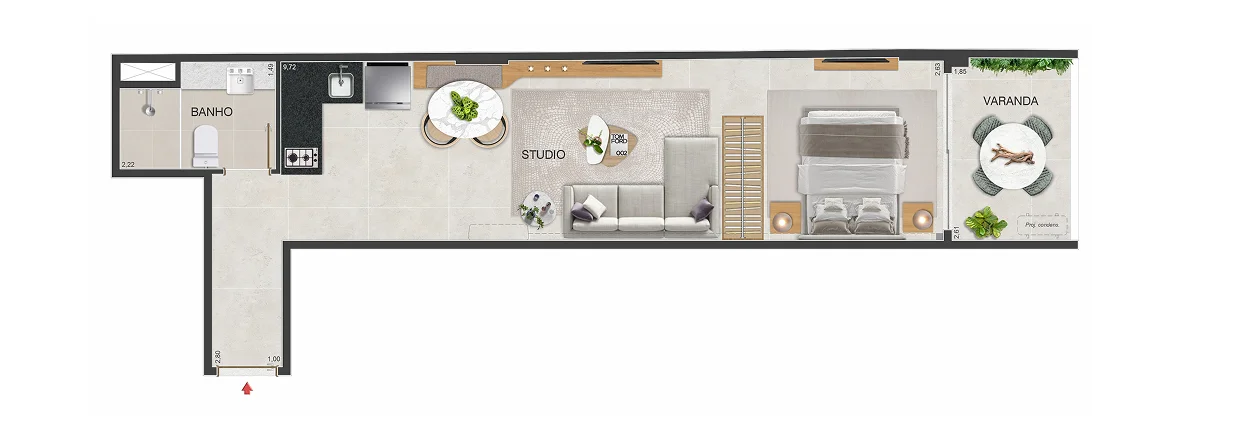 Planta Studio - STUDIO 201 A 801